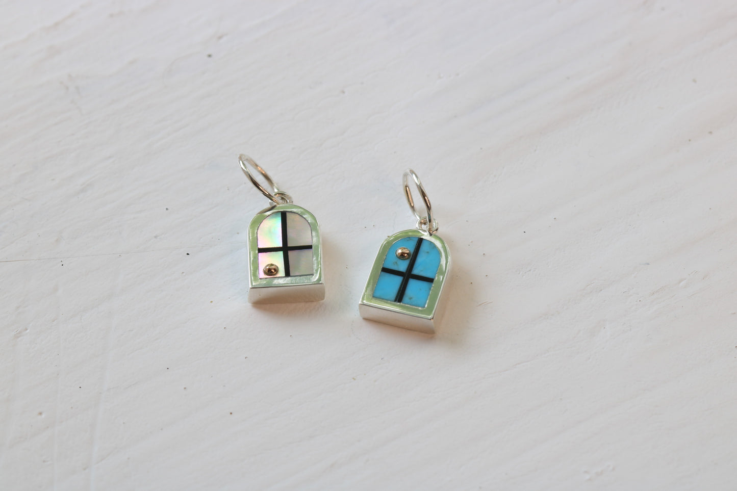 Window Charm Silver, Abalone Sunrise MTO