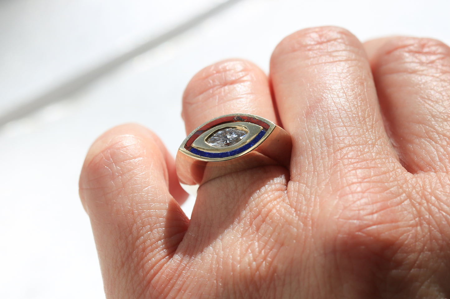 Marquise Diamond Signet