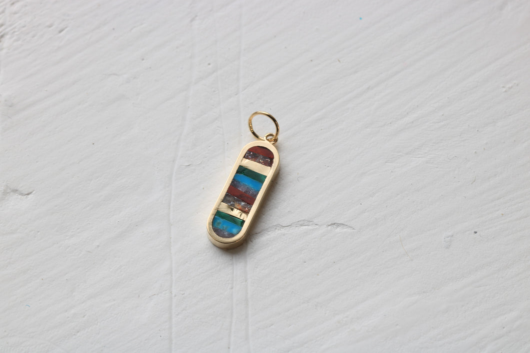 Rainbow Stack Charm gold