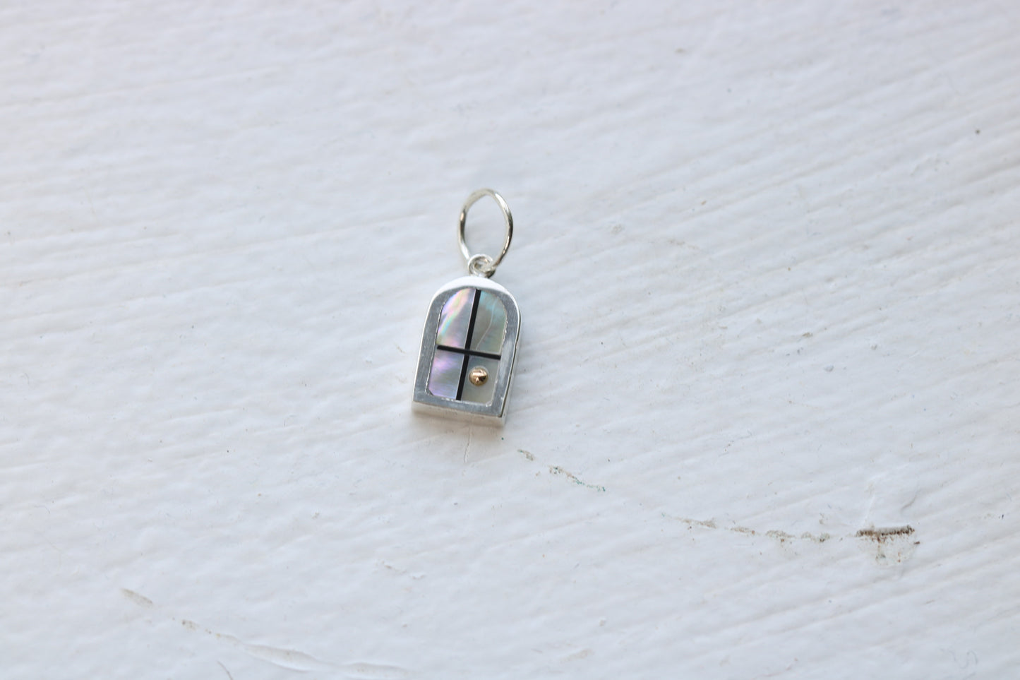 Window Charm Silver, Abalone Sunrise MTO
