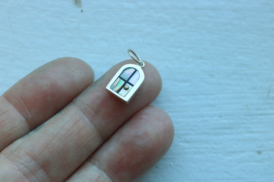 Window Charm Silver, Abalone Sunrise/Sunset #5