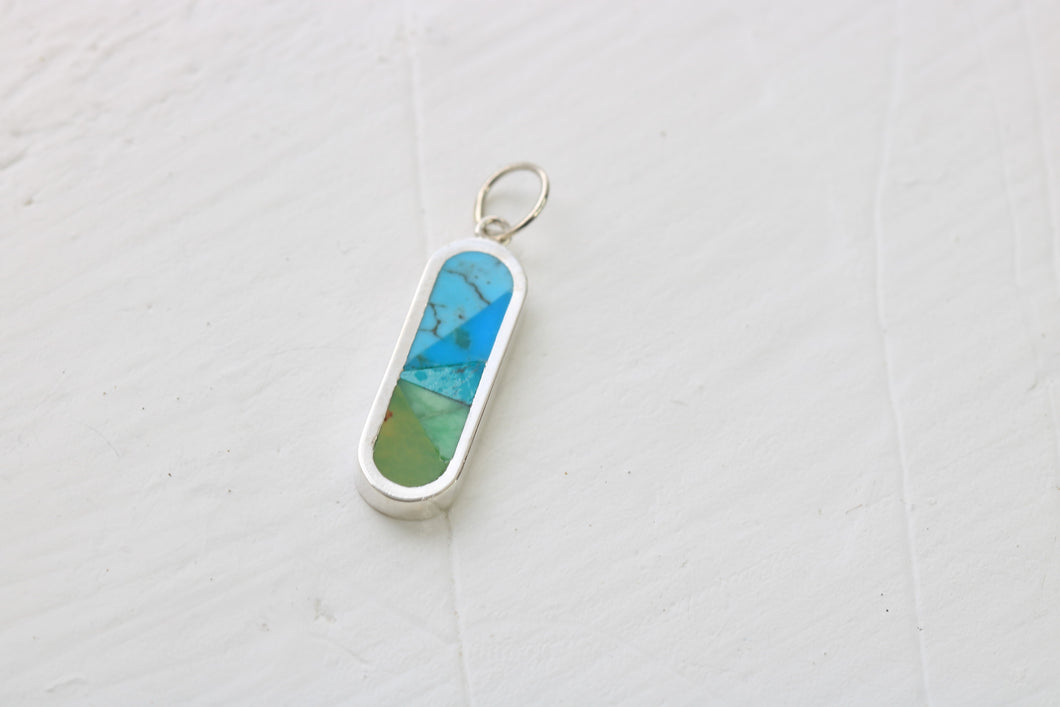 Ovale Charm Silver Turquoise