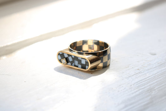 Checkerboard Cigar Band