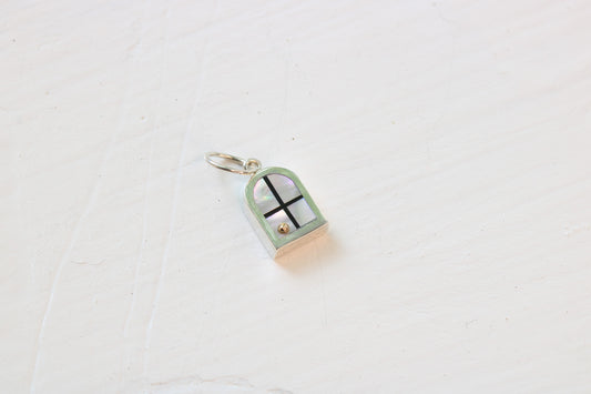 Window Charm Silver, Abalone Sunrise MTO